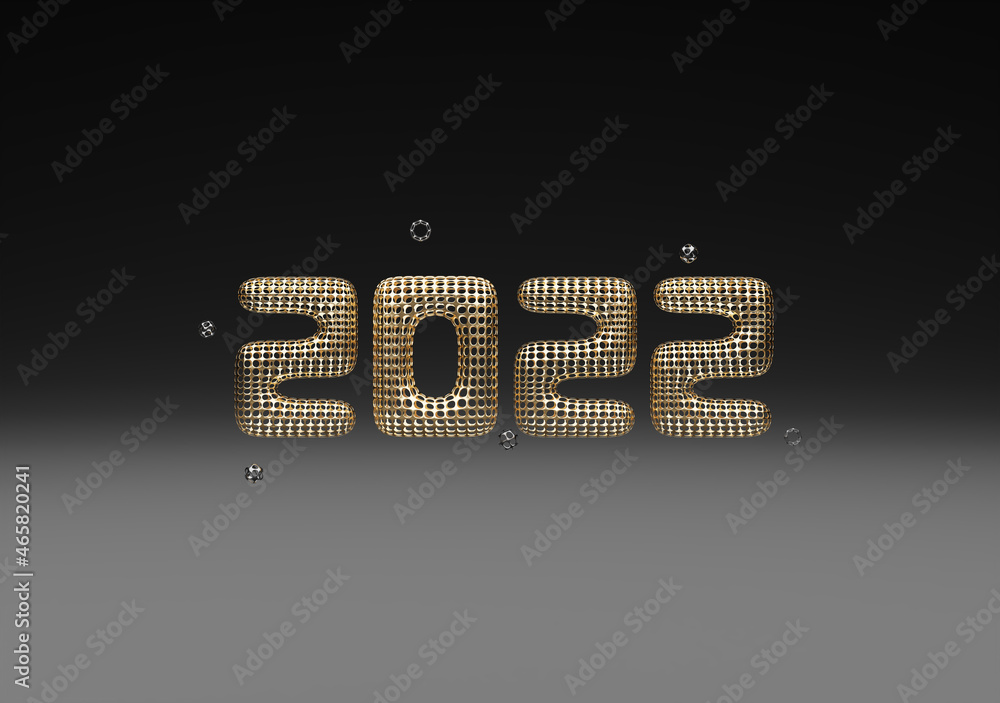 Happy New Year 2022. 3d rending poster template design. Happy New Year 2022. 3d rending poster template design.