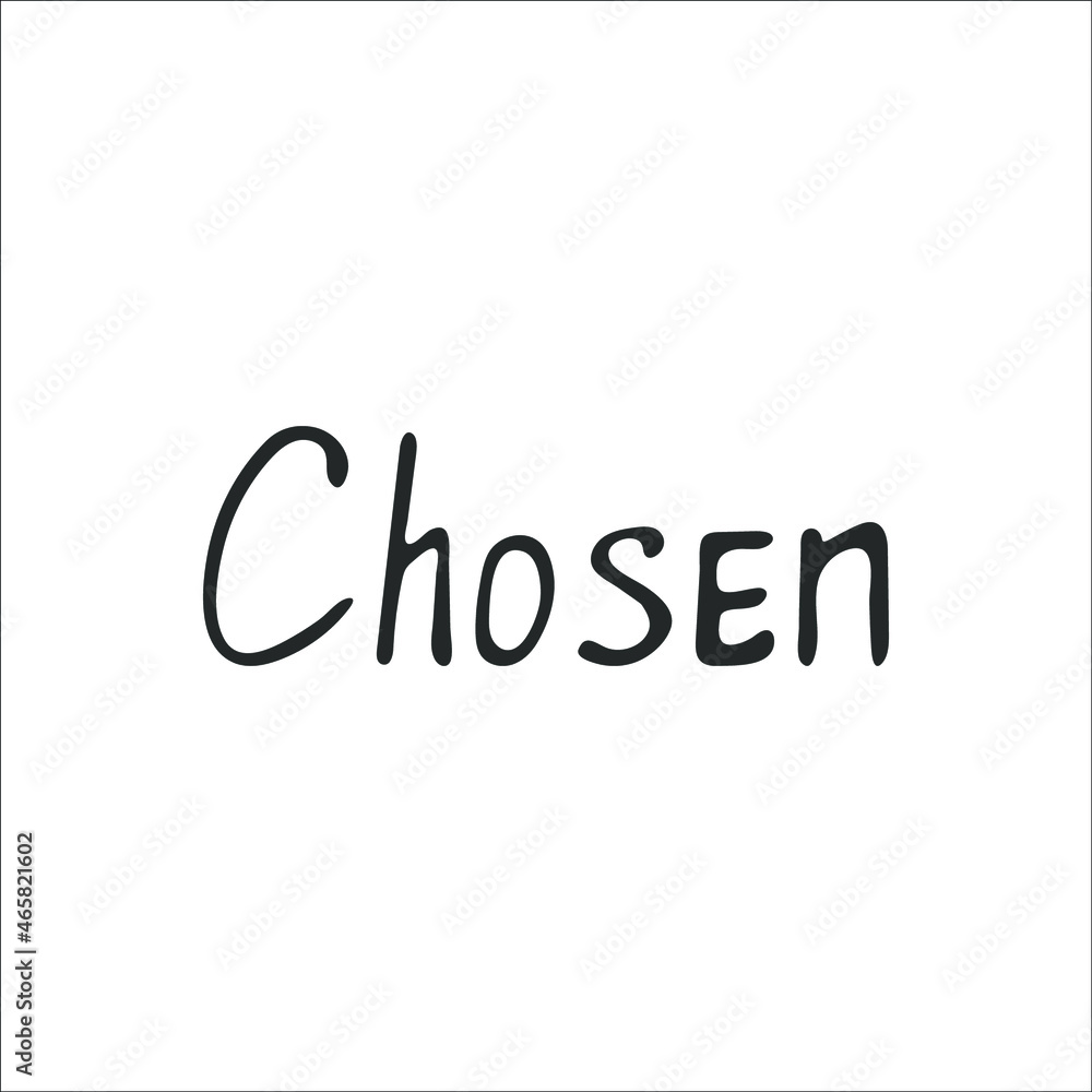 Hand-drawn Christian inscription and word Hand-drawn Christian inscription and word