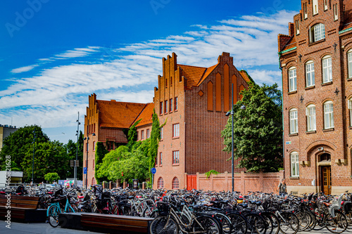 Bicycle parking at Triangeln, Malmo, Sweden photo