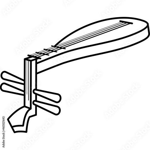 Japanese music instrument Biwa