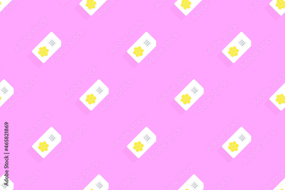 Background on the theme of mobile communications and the Internet. Seamless pattern from sim cards. Background on the theme of mobile communications and the Internet. Seamless pattern from sim cards.
