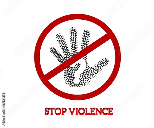 Anti-violence logo. Anti violence icon. stop violence symbol.