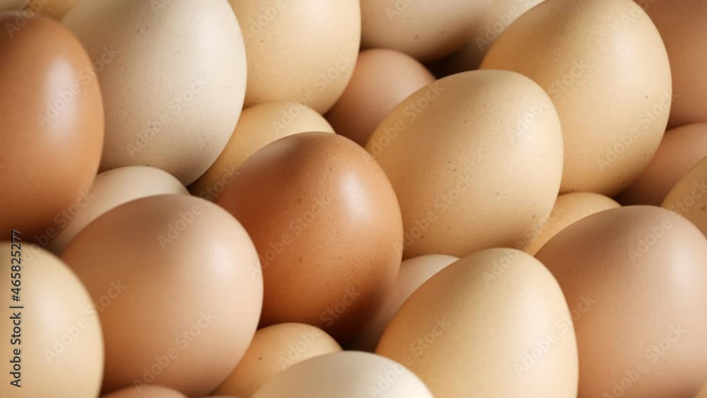 A loop animation of enormous numbers of eggs. Raw hen's eggs. Animal products. A loop animation of enormous numbers of eggs. Raw hen's eggs. Animal products.