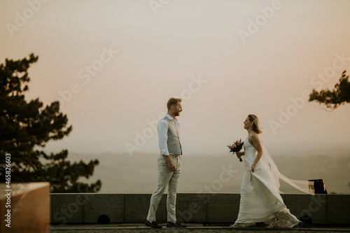 Young newlywed couple