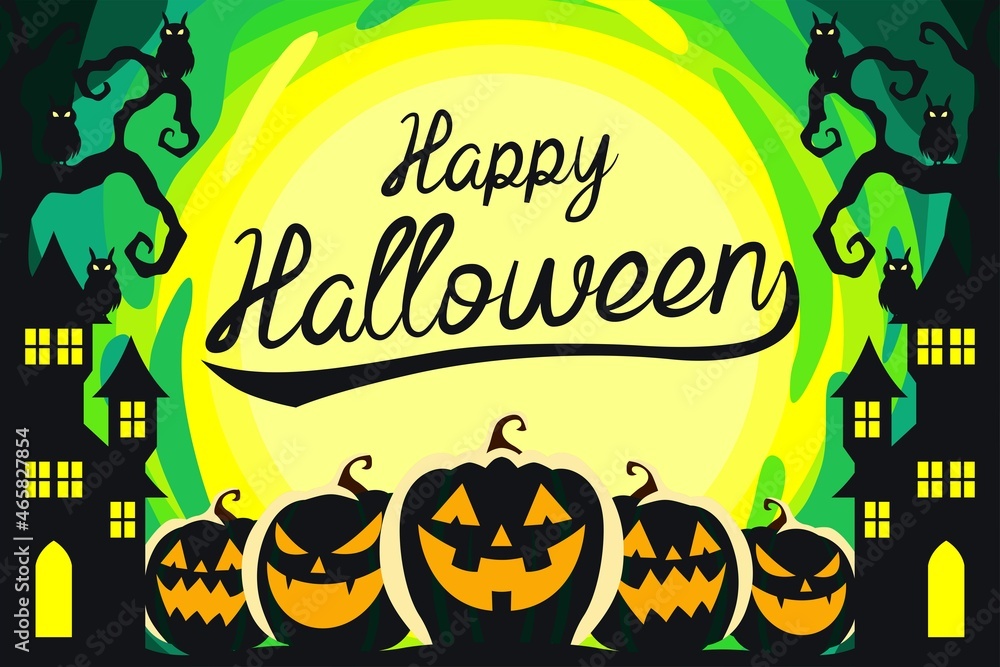 Title: Title: illustration vector graphic of halloween. Perfect for template background, banner, promotion sale.