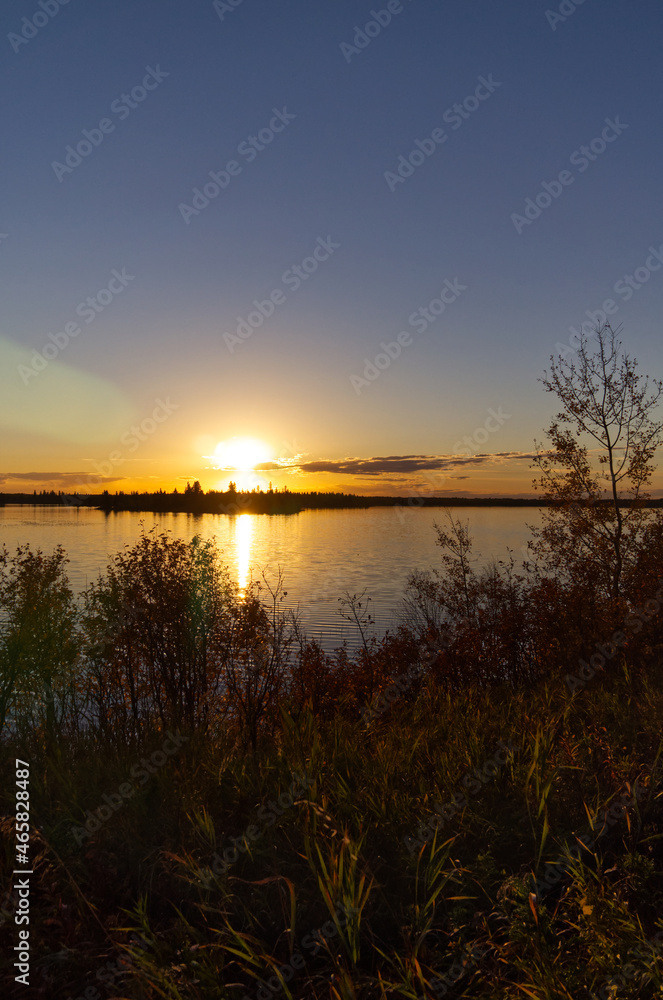 A Beautiful Sunset at Astotin Lake