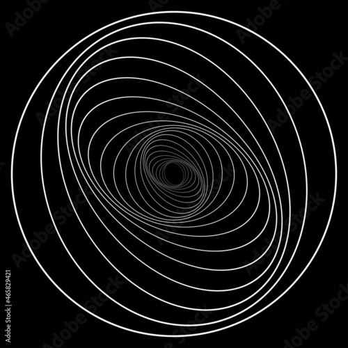 Concentric circles abstract visual design element