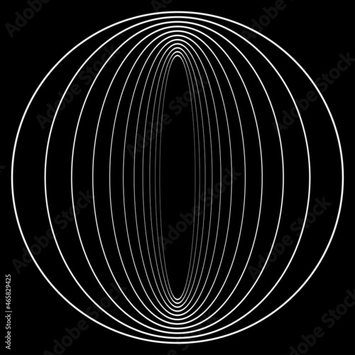 Concentric circles abstract visual design element