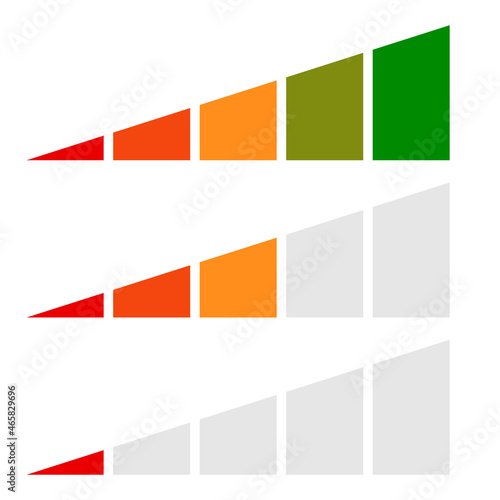 LEvel, progress indicator icon. Meter, gauge, yardstick symbol