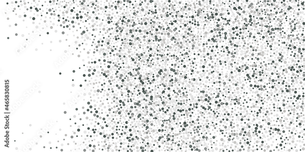 Obraz premium Silver glitter confetti. Light background. White abstract texture. Vector abstract graphic design. New Year Christmas. Silver glitter background. Vector elegant invitation template.