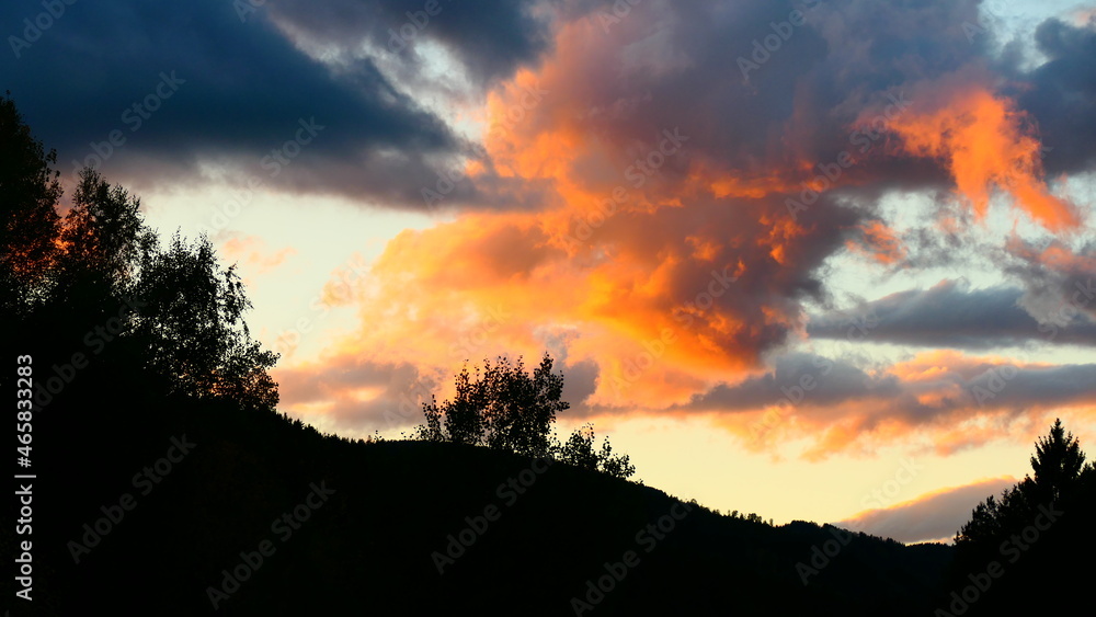 Fototapeta premium Abendrot am Land