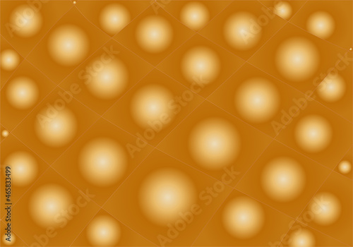 Fondo de bolas en degradado dorado