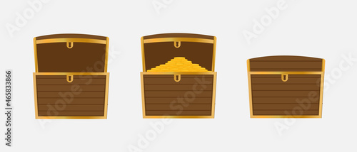 Obraz na płótnie treasure chest. isolated on white background, Vector w salonie