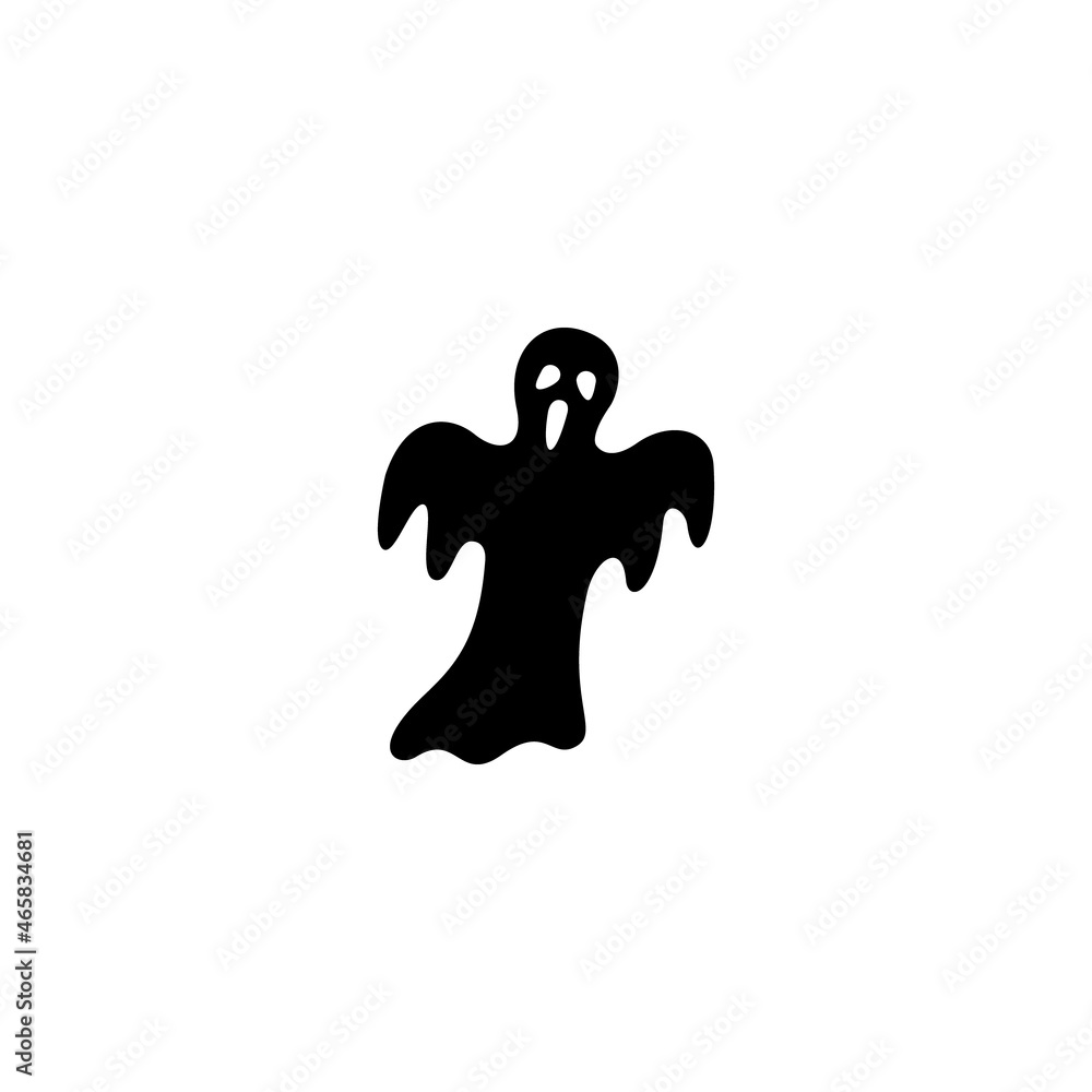 Ghost icon flat vector illustration Ghost icon flat vector illustration