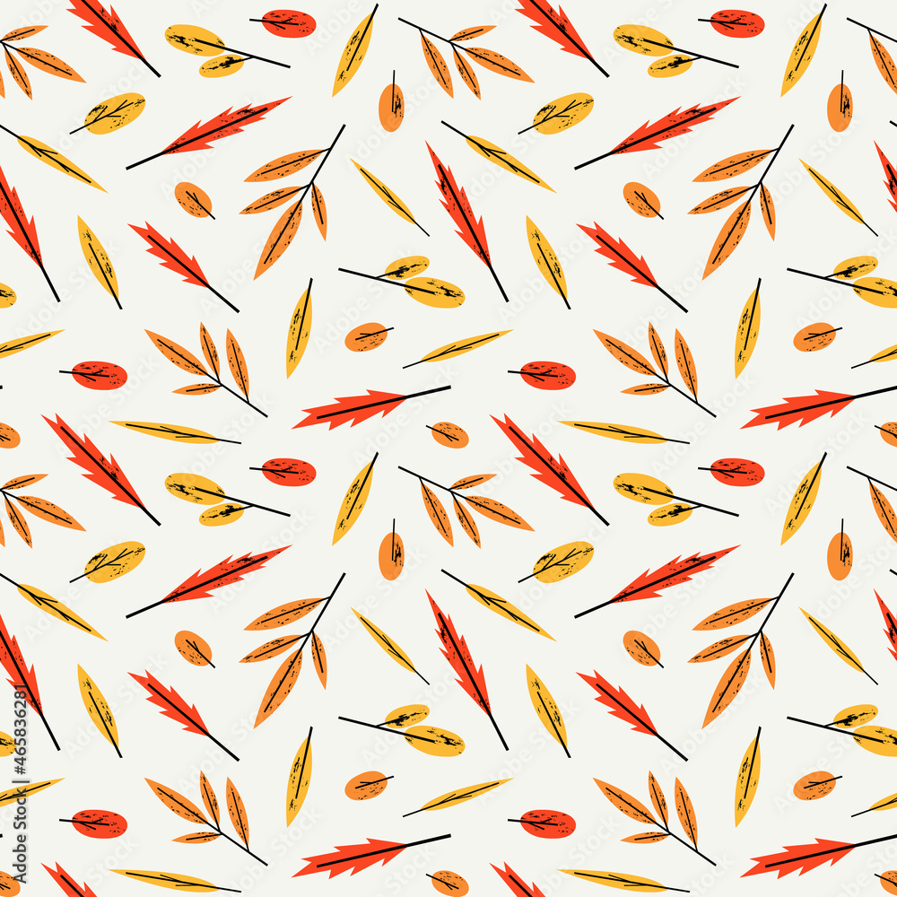 Seamless pattern with autumn leaves. Seamless pattern with autumn leaves.