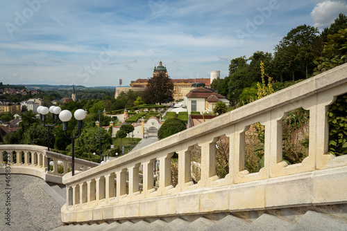 Photography View of the town of Melk and the famous baroque Abbey, Austria