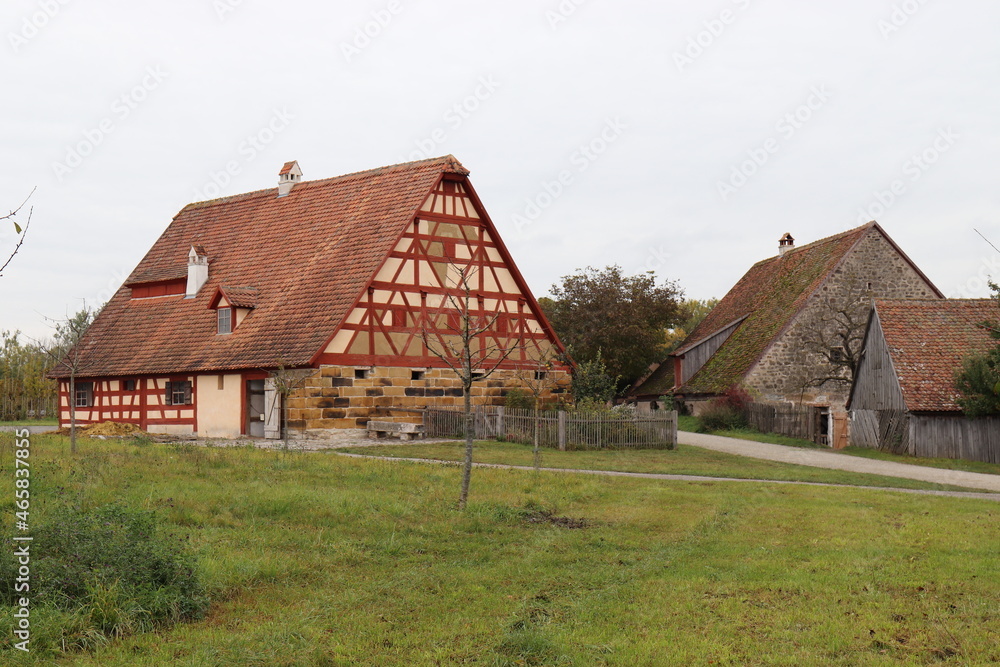 Alter Bauernhof. Fachwerkhaus.