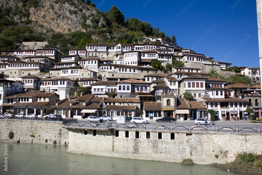view on berat, old city in Albania, Europe