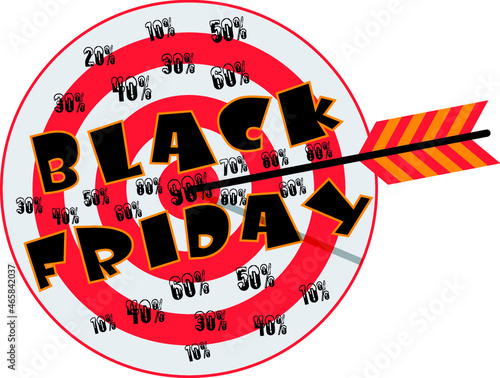 Plakat black friday target red