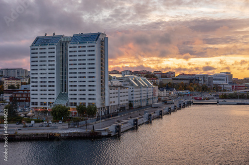 Värtahamnen (Varta harbor), Sweden's largest passenger port with extensive ferry traffic to Finland and Estonia; view on Scandic hotel photo