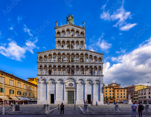San Michele in Foro is a Roman Catholic basilica church in Lucca, Tuscany, Italy. photo