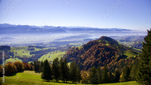 Schweizer Alpenlandschaft blick Rchtung Zürichsee