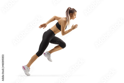Athletic female in a running pose © Ljupco Smokovski