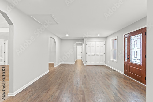 Luxury mansion foyer with double door closet