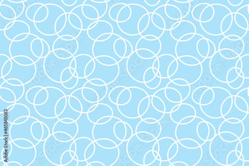 Circles background, white and blue vector pattern