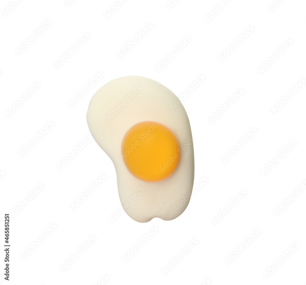 Tasty jelly candy in shape of egg isolated on white Tasty jelly candy in shape of egg isolated on white