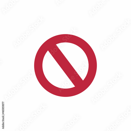 No Sign, isolated on white background, vector illustration. Free Download No Sign, isolated on white background, vector illustration. - GFXLoad