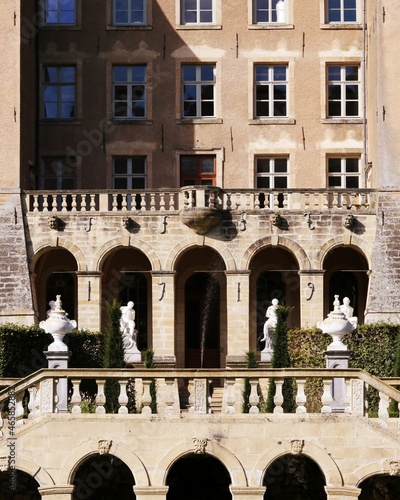 the facade of a palace