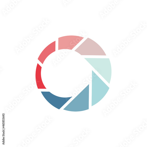 Modern shapes in Circle abstract technology logo. kaleidoscope circle logo design. Stock Vector illustration isolated on white background.