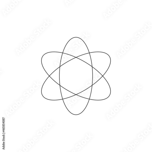 Atom icon, science symbol m...