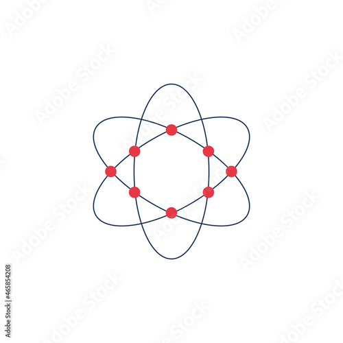 Atom icon, science symbol m...