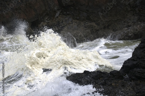 Foamy Wave at Devils Churn on the Oregon Coast