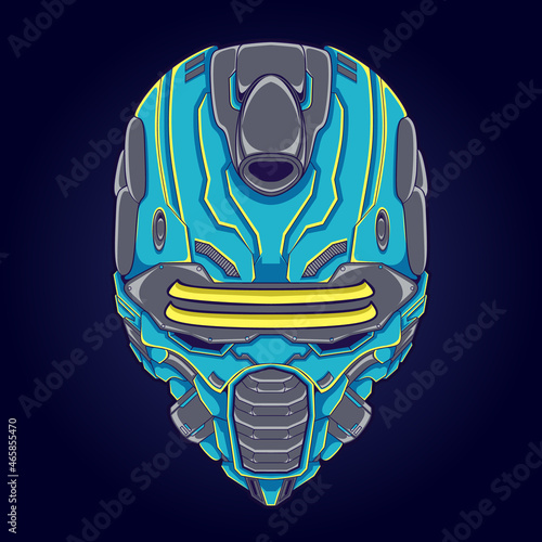 Head Iron Armor Illustration