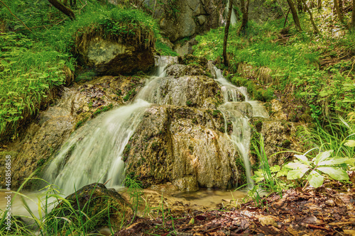 Close up of Sopot waterfall, Samoborsko gorje Nature Park, Croatia. photo
