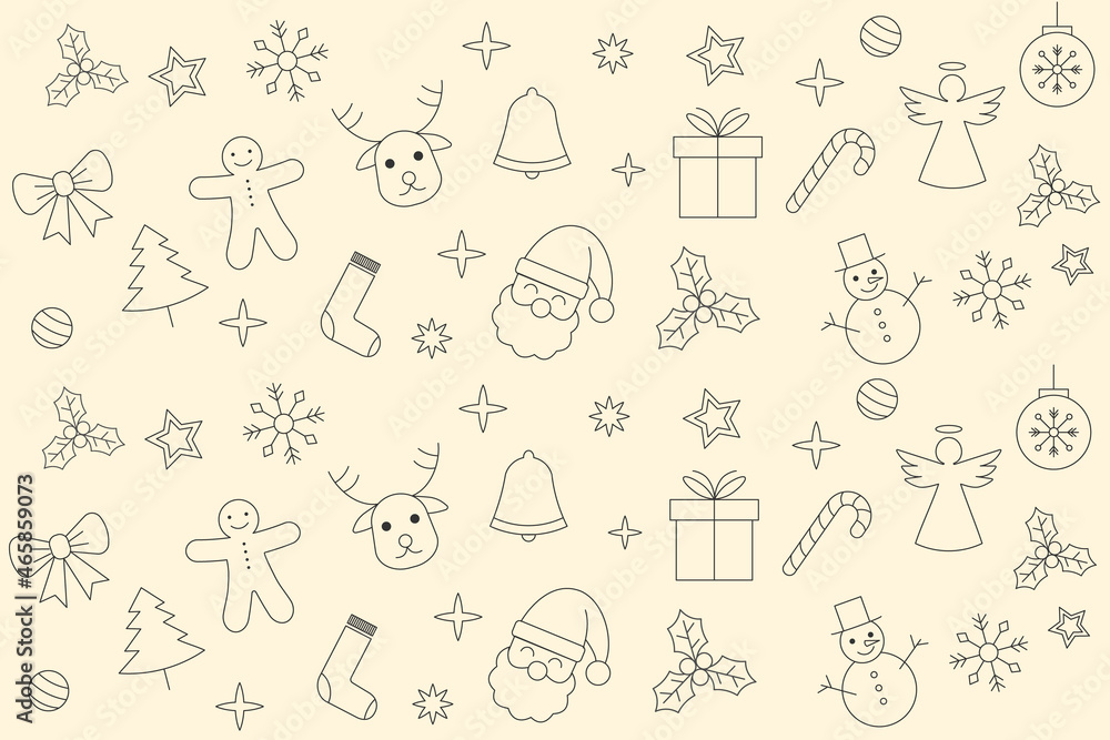 Christmas elements icon banner, flyer, card, 