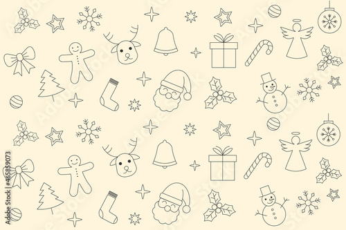 Christmas elements icon banner, flyer, card, 