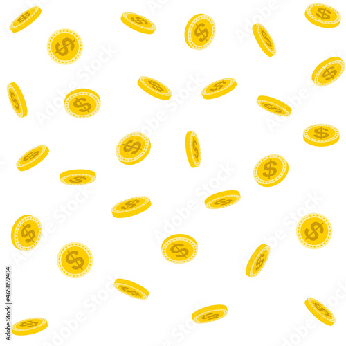 Wallpaper Mural Falling coins, falling money, flying gold coins, golden coin rain. Jackpot or success concept. coin rain Torontodigital.ca