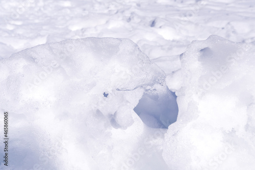 Abstract snow bacground. Beautiful snow in winter park. Vancouver. Canada.