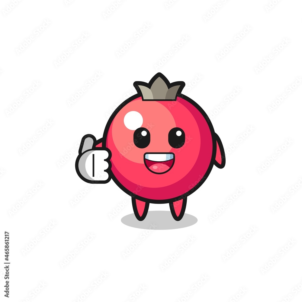 cranberry mascot doing thumbs up gesture cranberry mascot doing thumbs up gesture