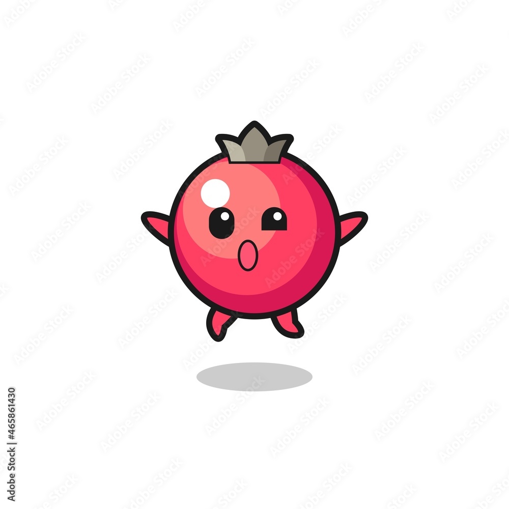 cranberry character is jumping gesture cranberry character is jumping gesture