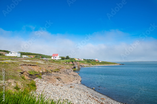 Coastline of Island of Hrisey in Eyjafjordur in Iceland