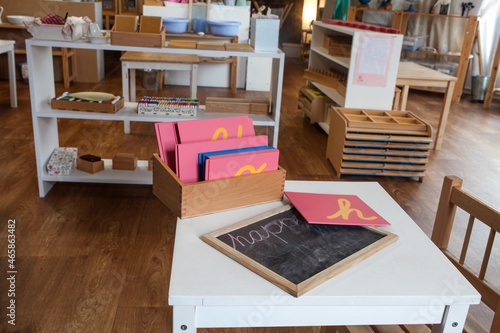 The study of letters by the Montessori method