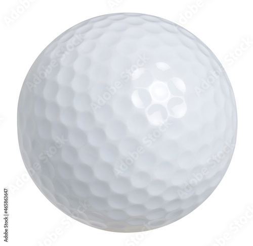 A golf ball isolated on a white background with clipping path