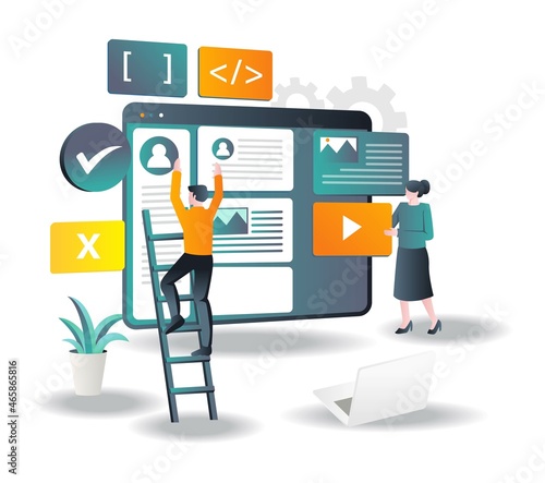 The web developer team is building a landing page
