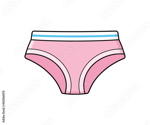 Pink woman lingerie panties underwear isolated cartoon vector icon