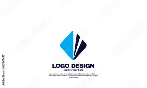 stock vector abstract business company design vector blue color